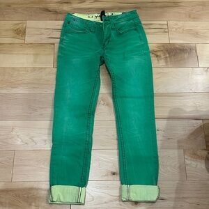 Vibrant Green Skinny Jeans for Women
